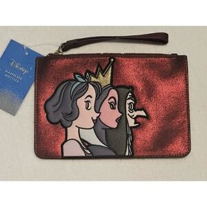 NWT Disney Danielle Nicole Sparkle Snow White Evil‎ Queen Wristlet Purse Zip Bag